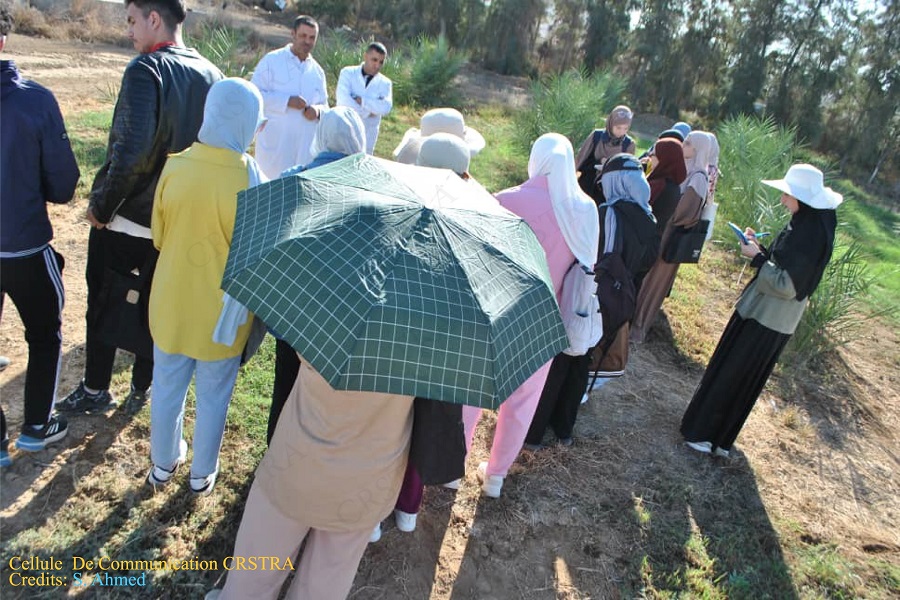 Visite d’étudiants en Master Sciences de l’Environnement à la Station CRSTRA El-Wotaya