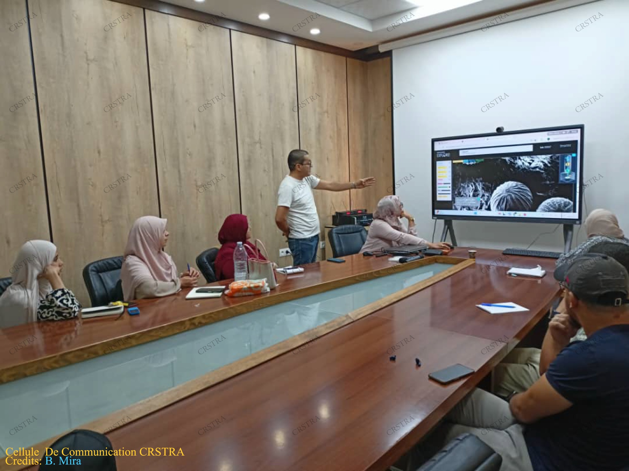 Atelier appliqué sur le microscope électronique à balayage pour les ingénieurs du centre
